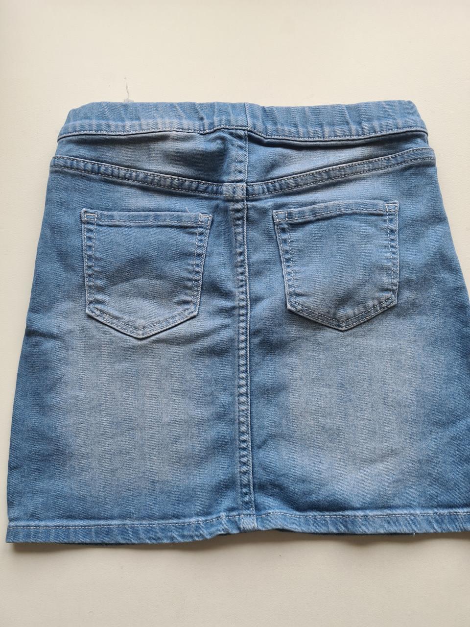 Licht blauw spijkerstof rokje van Denim Maat 128