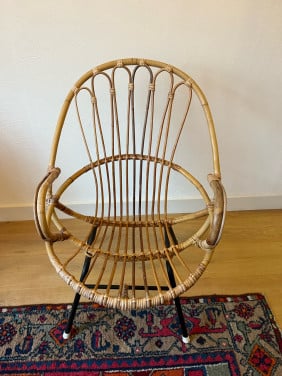 2 vintage rotan stoelen