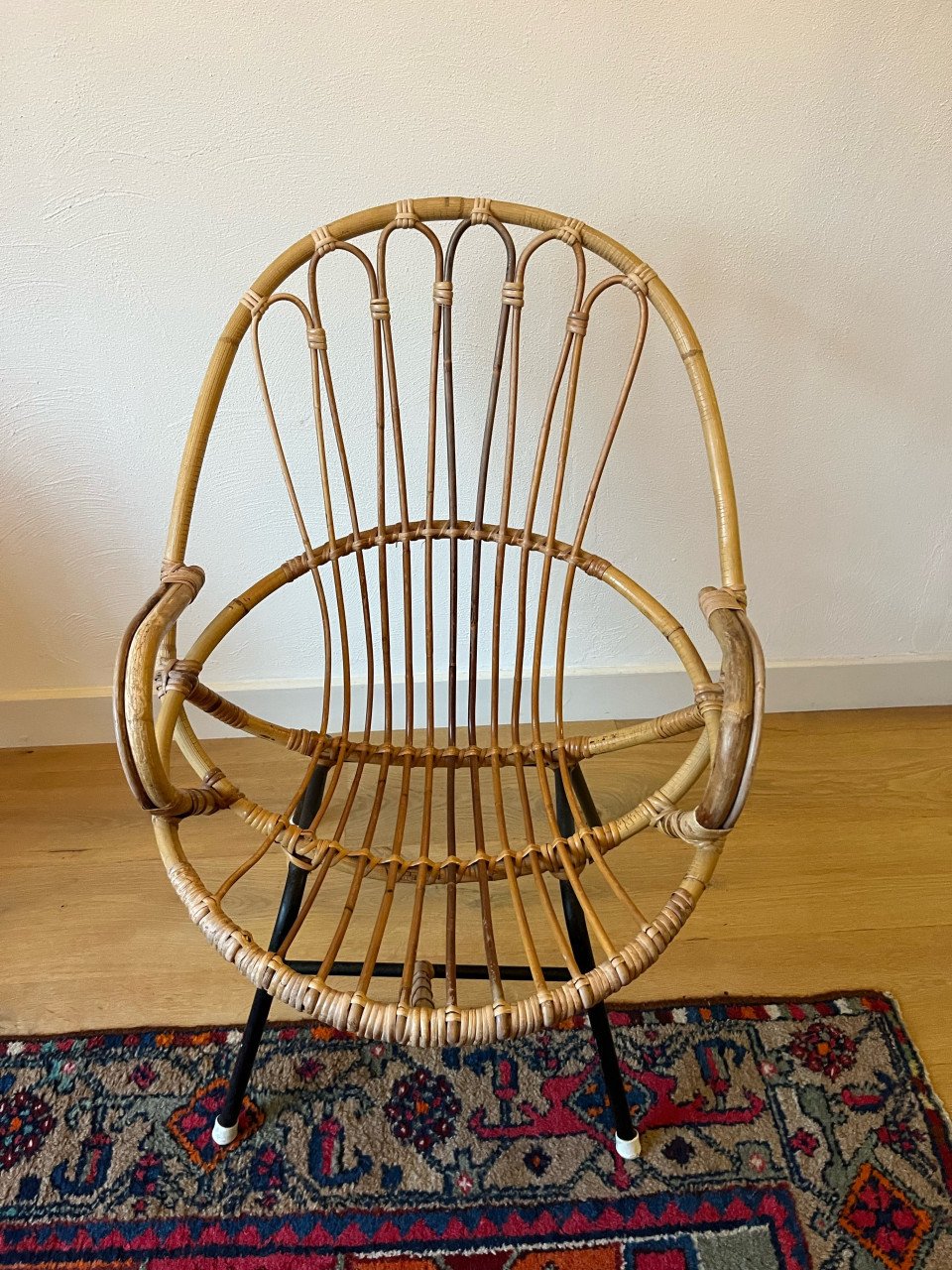 2 vintage rotan stoelen