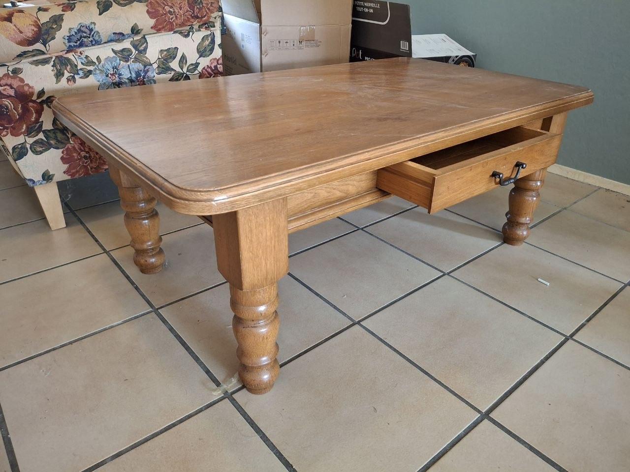 Eikenhouten salontafel