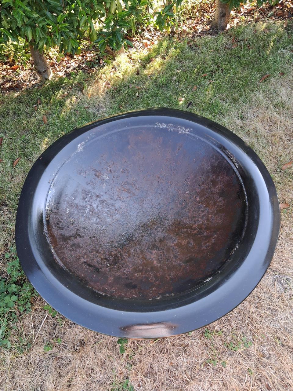 Vuurschaal 75 cm incl vonkenscherm, onderstel en vork
