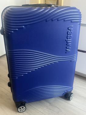 Prachtige blauwe ruimbagage koffer (Vanissa) reiskoffer