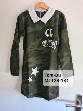Tom-Du Jurk Camouflage Bling Maat 128-134