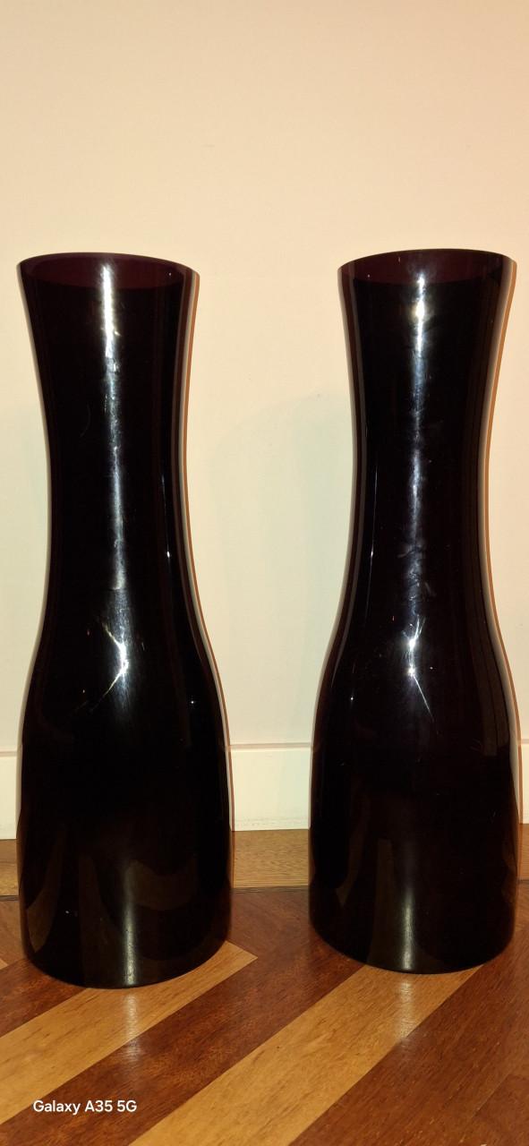 2 grote glazen vazen