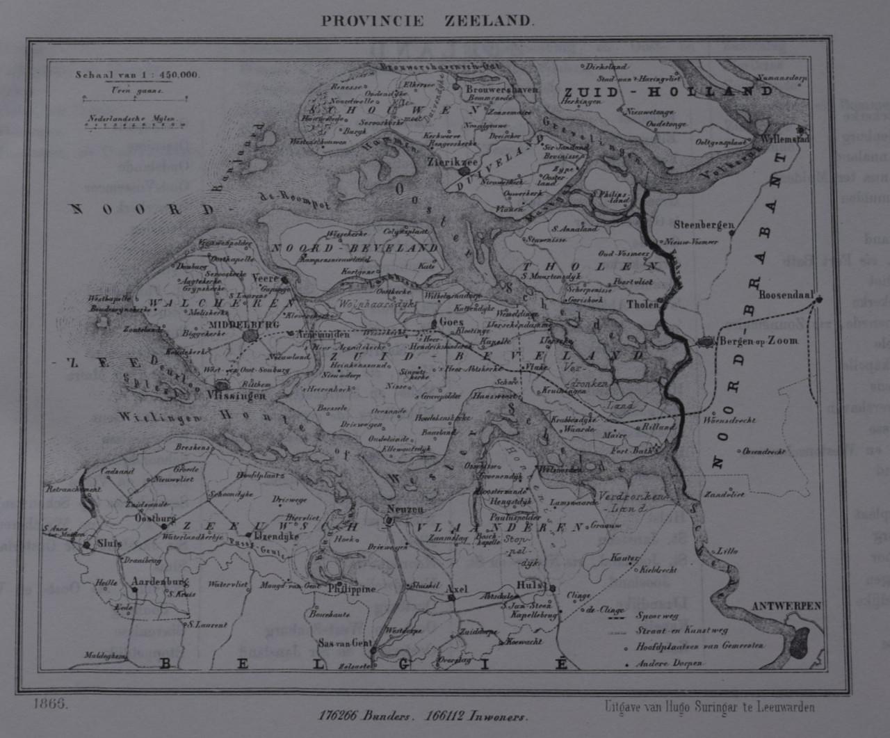Gemeenteatlas van de provincie Zeeland 1866
