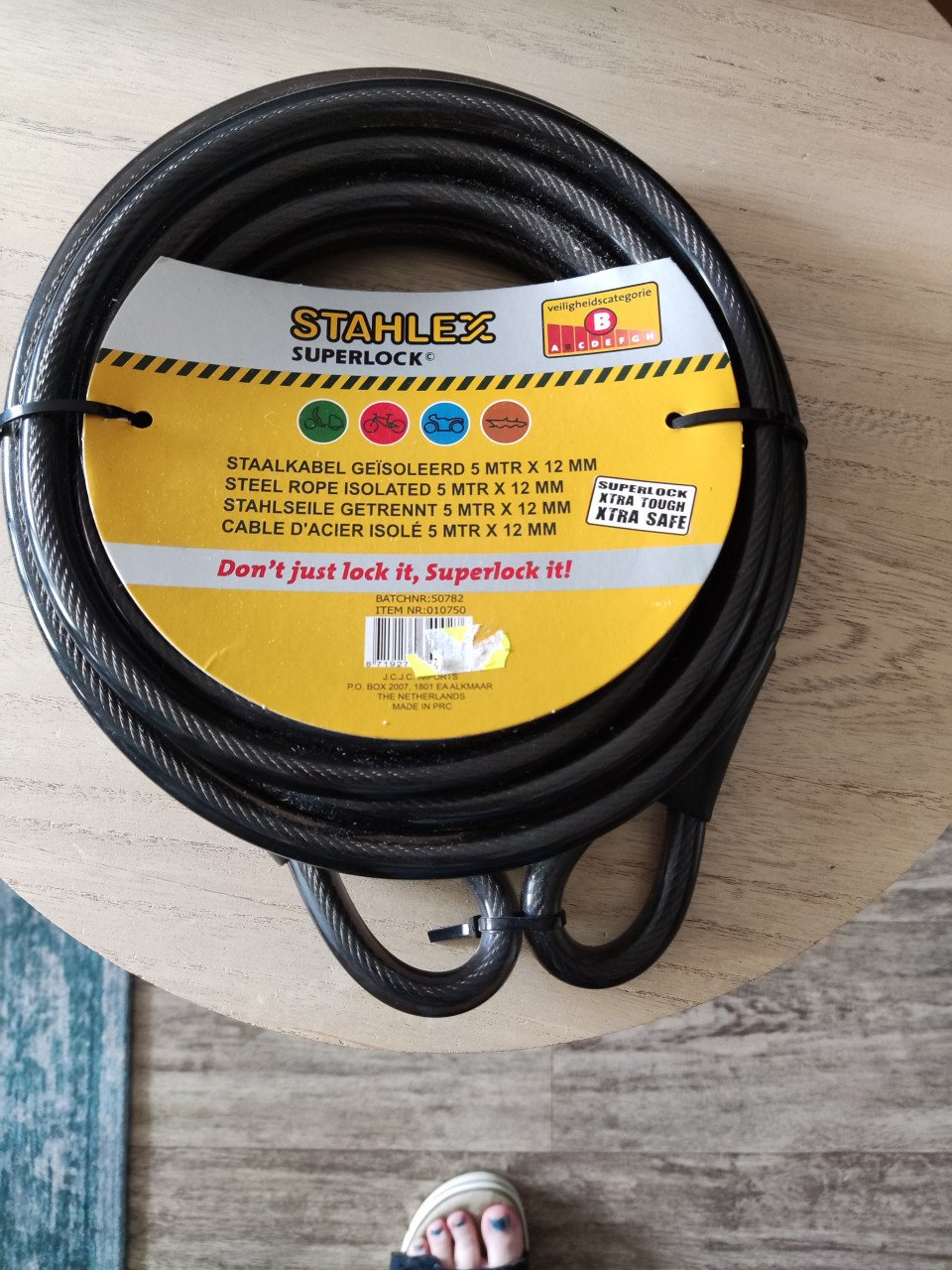 Staalkabel 5 meter lang12 mm dik. Stahlex