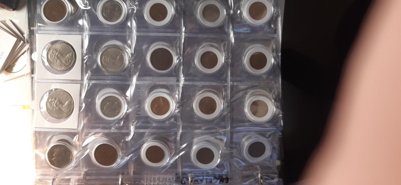 Map met oude munten buitenland