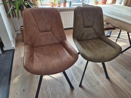 6 eetkamer stoelen van microvezel