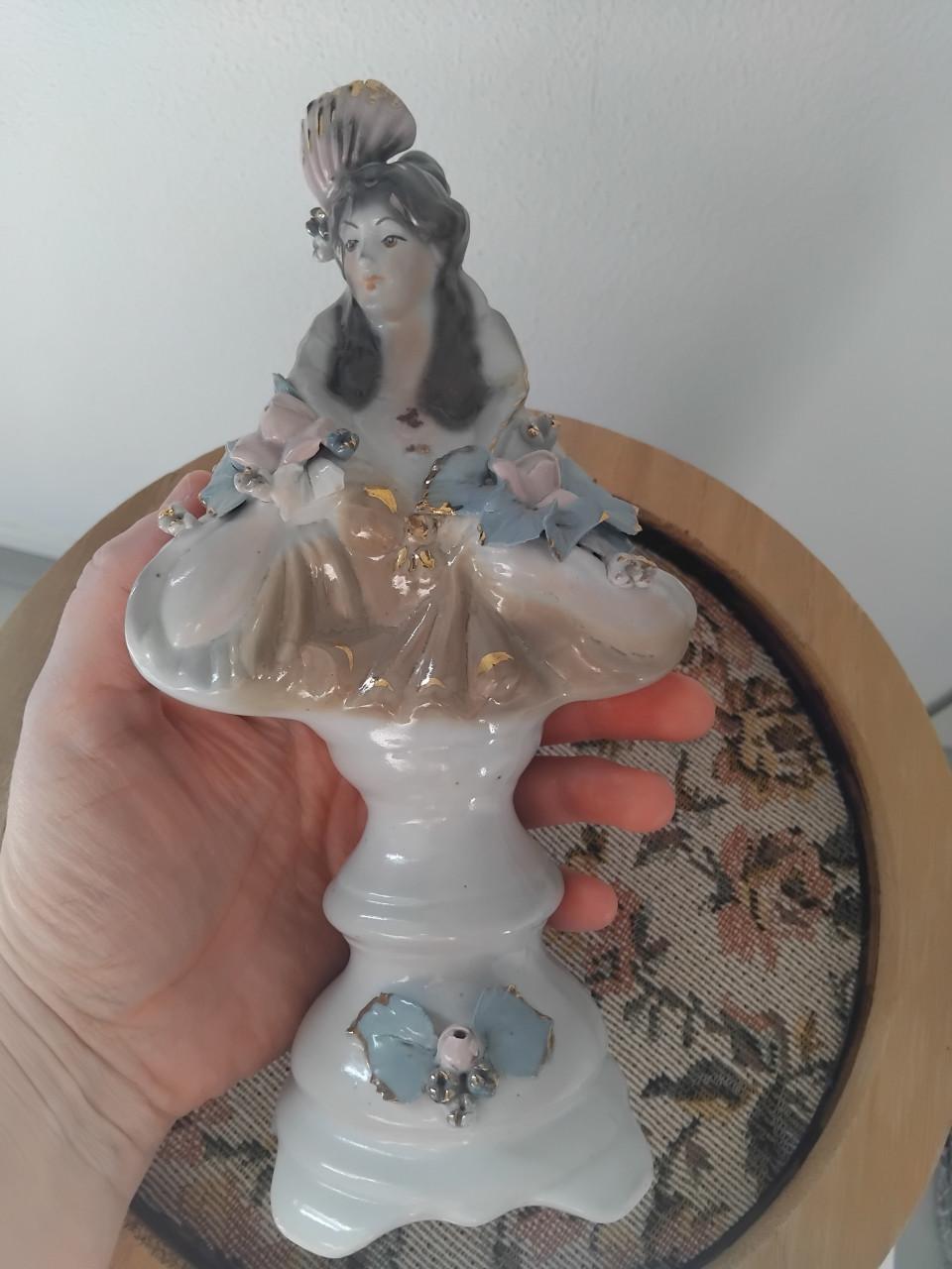 Vintage Beeldje Vrouw Victoriaans