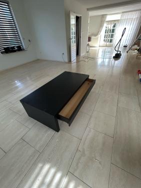 Salontafel met lade, gebeitst eiken