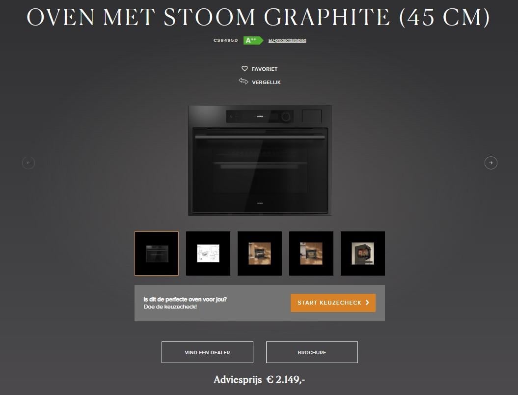 Atag inbouw oven met stoom