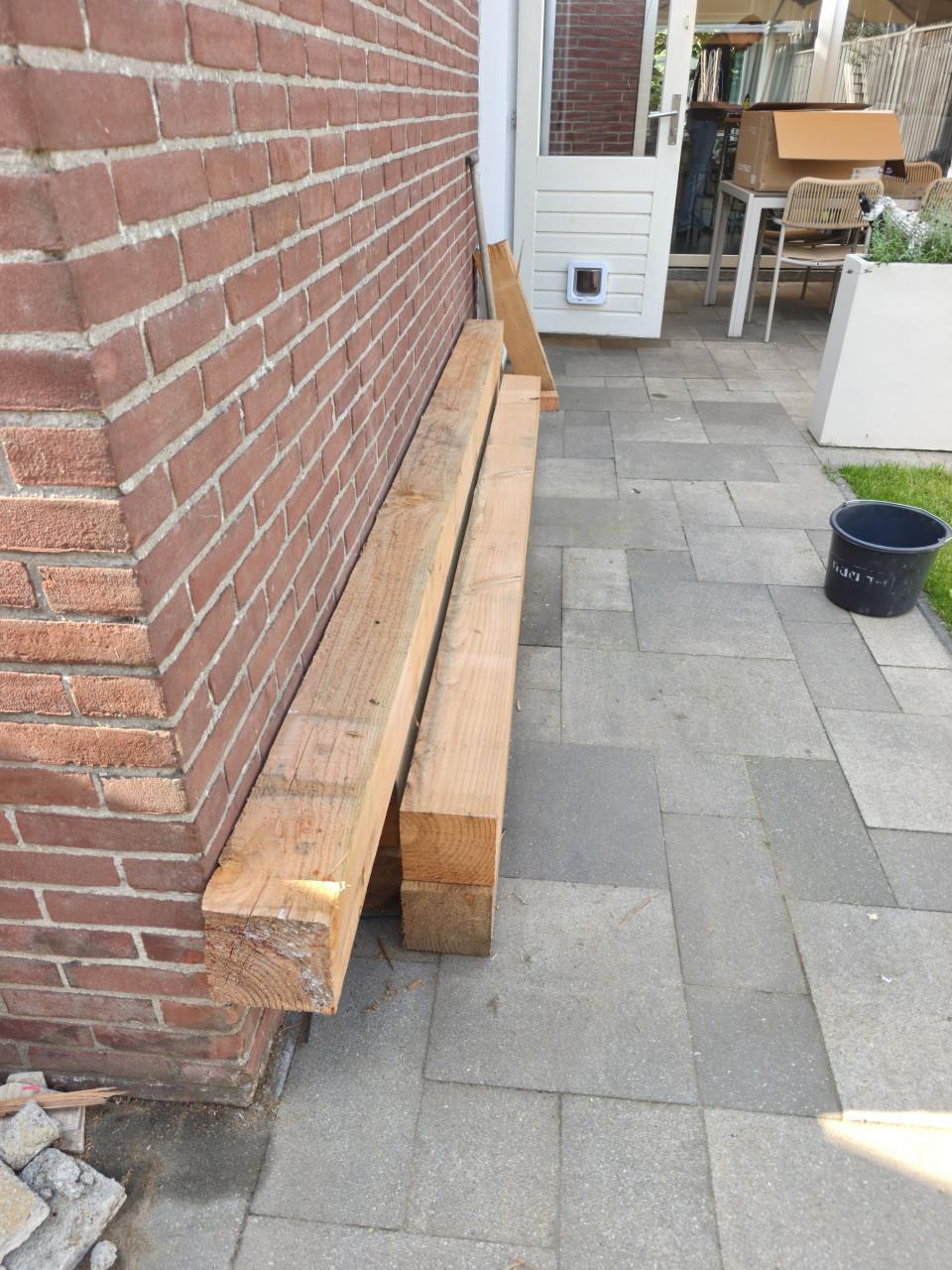 Douglas Hout Balken 15x15cm - 3m en 2,5m
