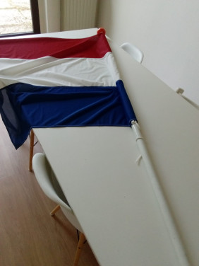 Nederlandse vlag + stok