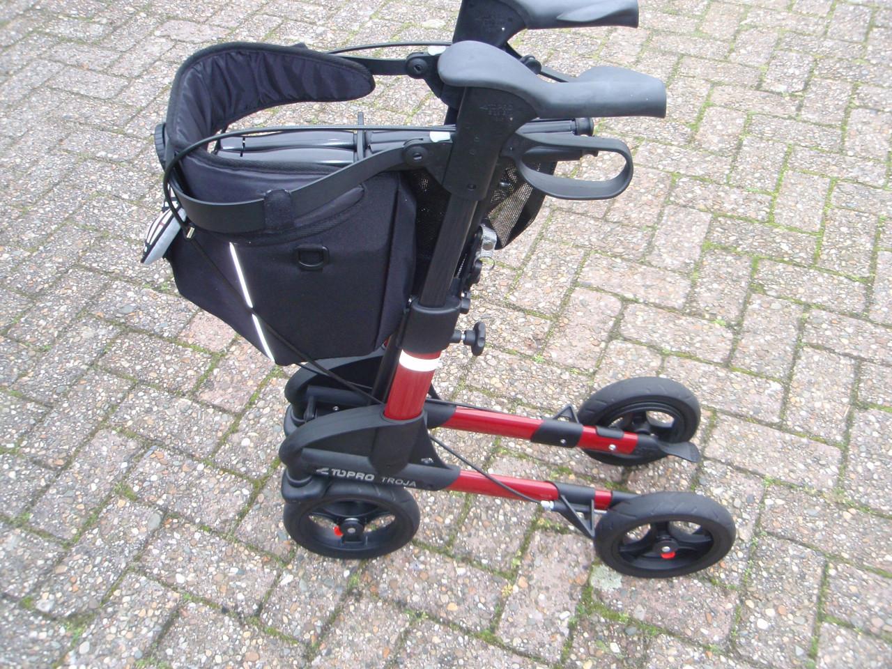 Zgan Topro Troja opvouwbare lichtgewicht rollator met tas zitje en rugsteun