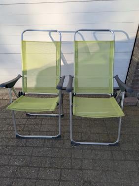 2 Verstelbare tuinstoelen