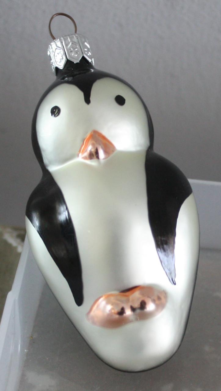 Kerstbal glas pinguin