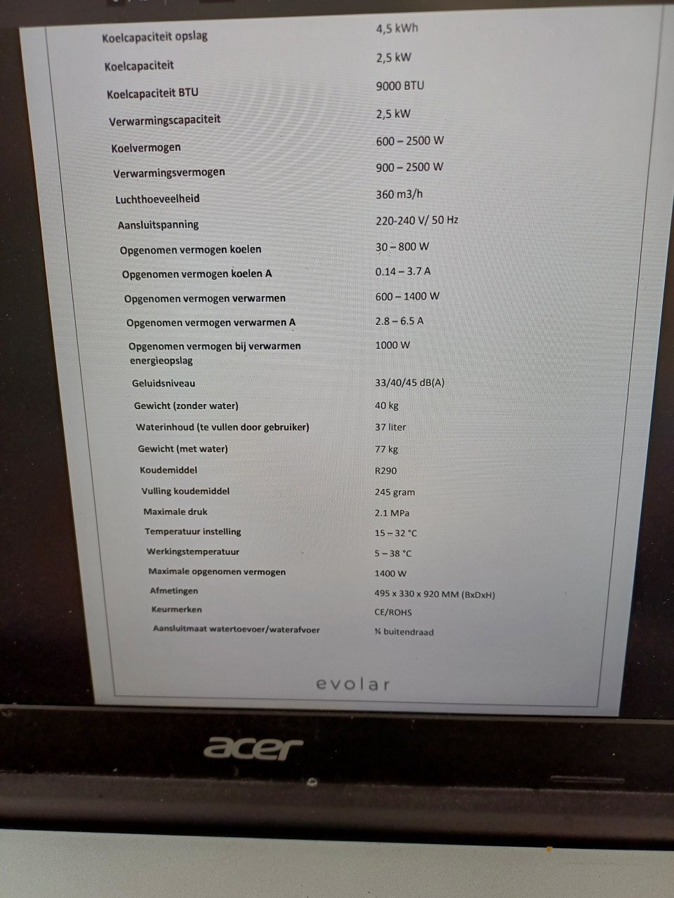 Airco mobiel zonder afvoerslang