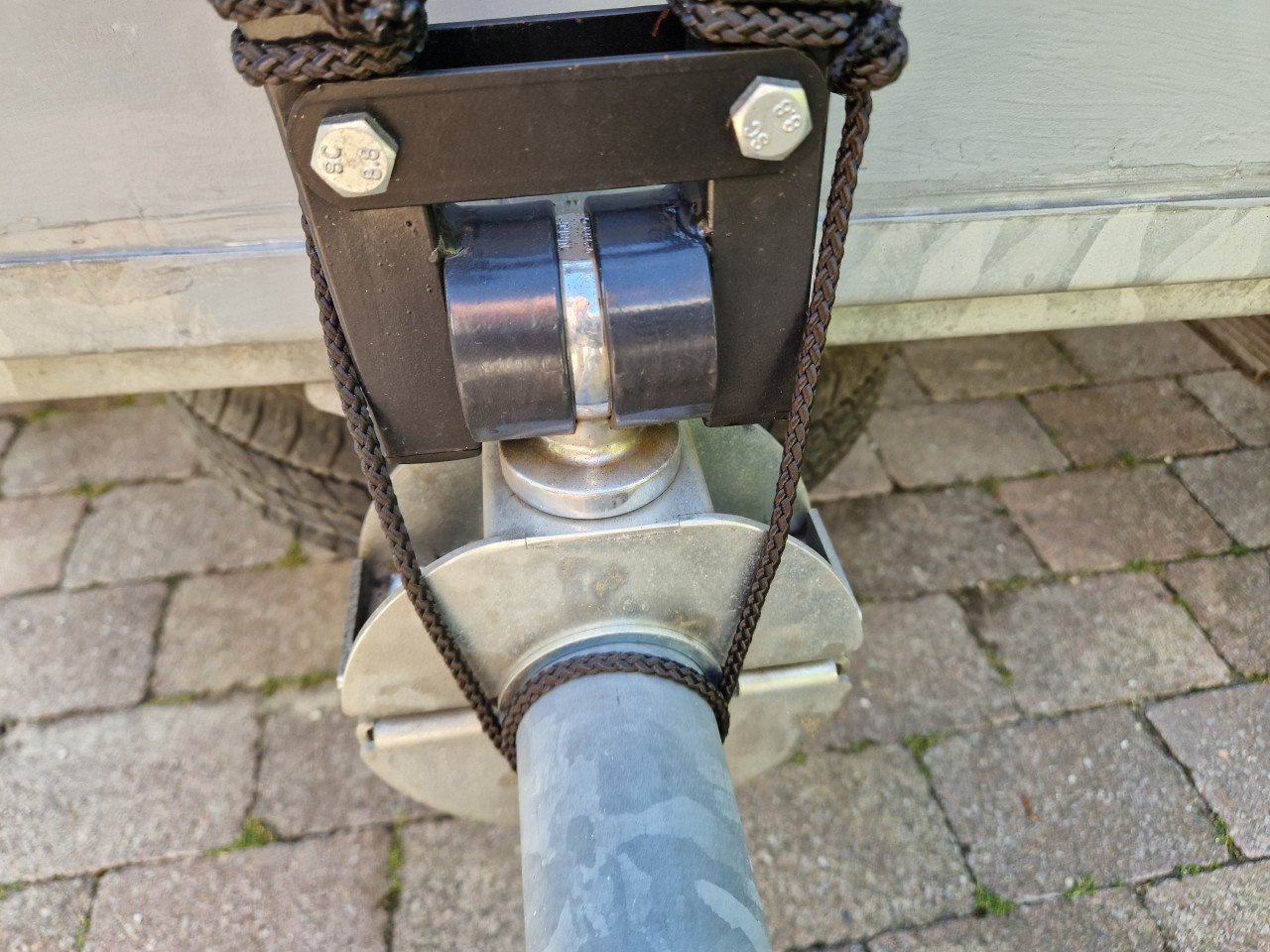 Fietsendrager voor op de trekhaak of op de ronde dissel