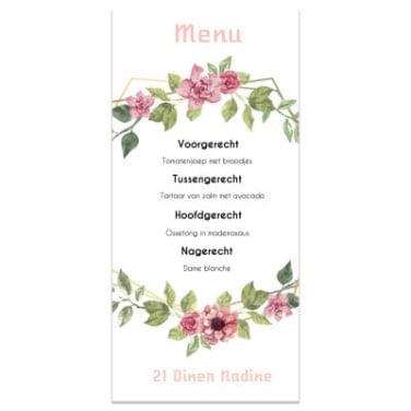 Menu kaarten 21 Diner