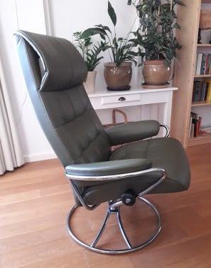 Stressless relaxfauteuil met voetenbank, Noors design.