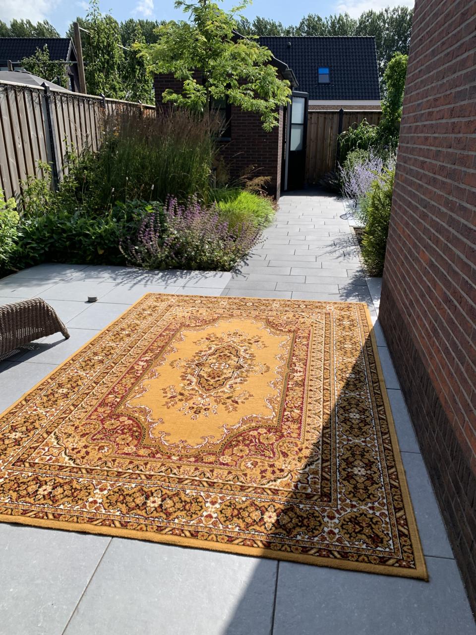 💐Onwijs Leuk Okergeel Vintage Vloerkleed in NIEUWSTAAT💐