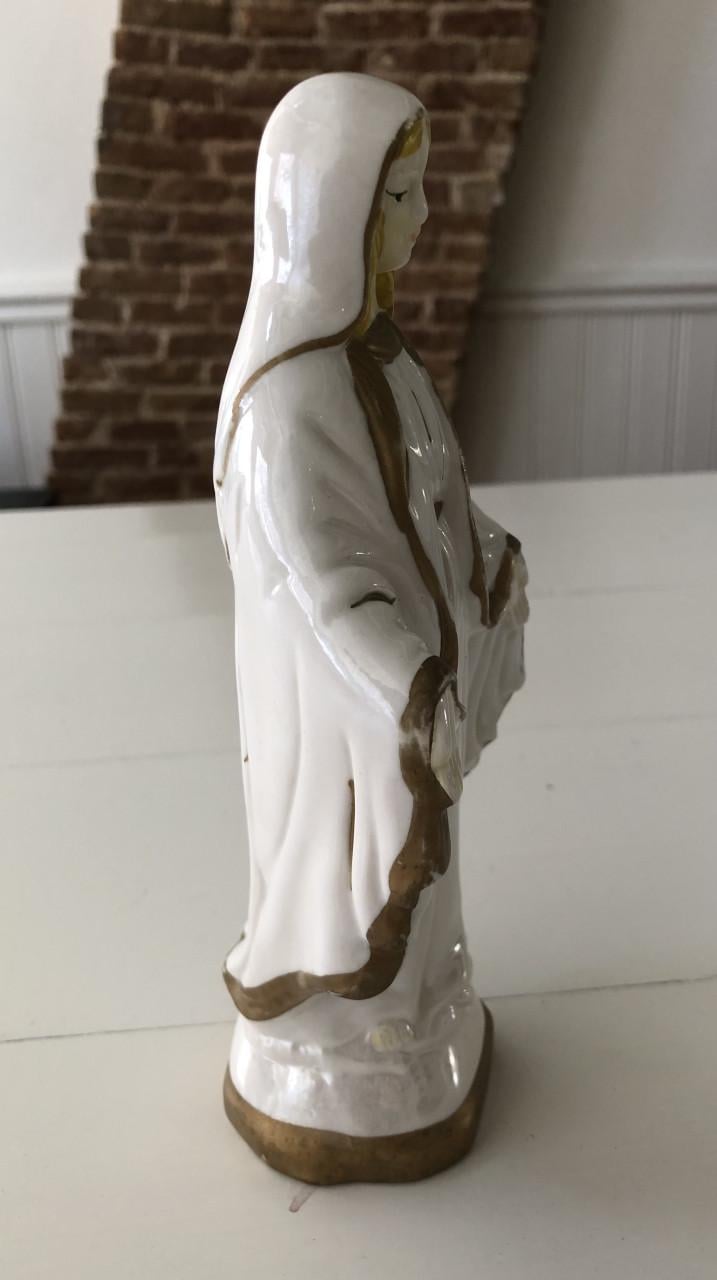 Lief brocante porseleinen heilig Maria beeldje