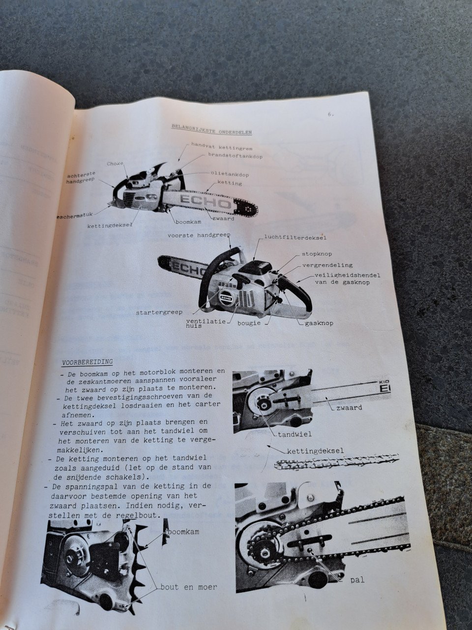 Kettingzaag van 1989 CS 400 EVL Echo.