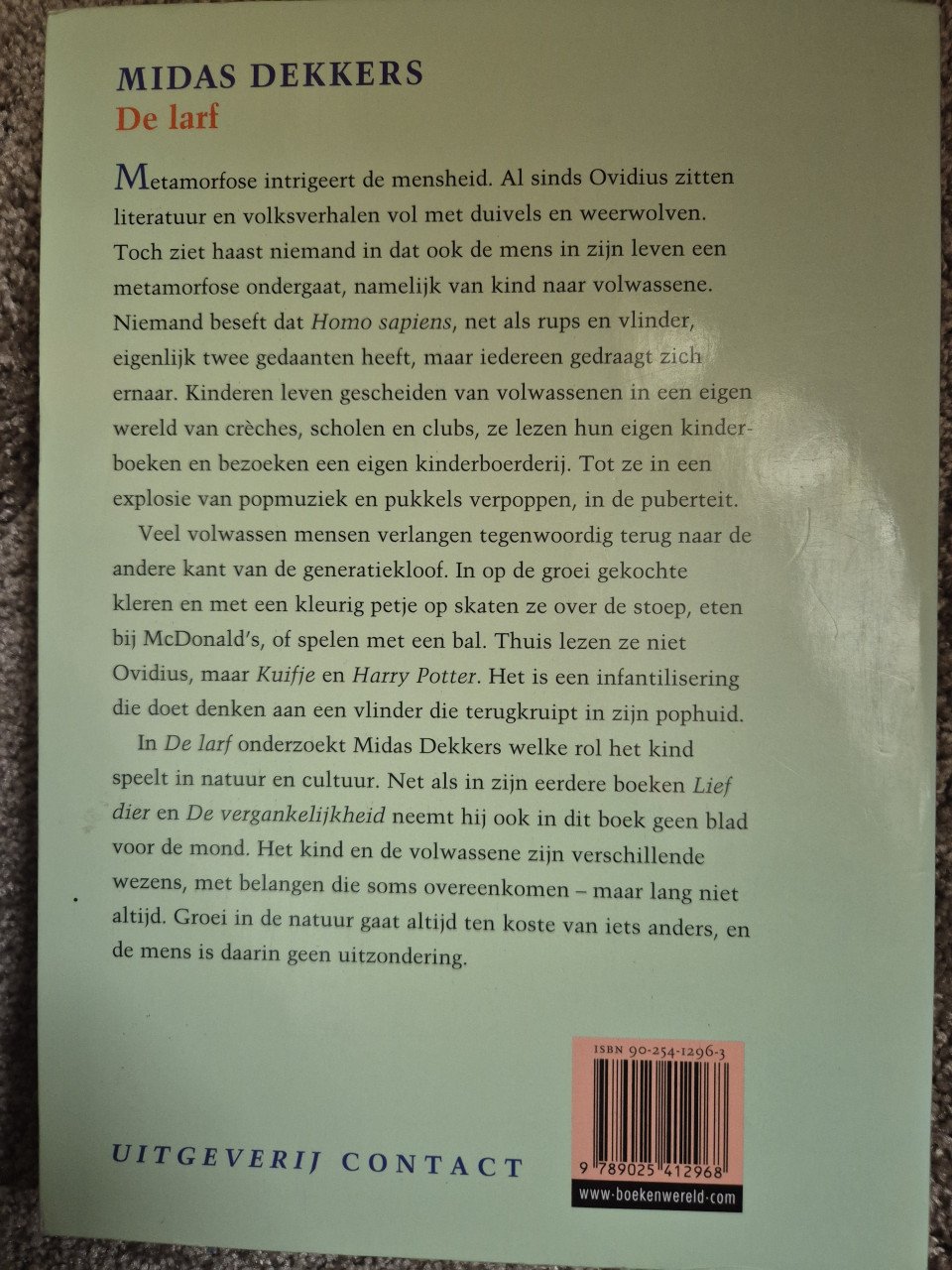 Boek 'De larf' Midas Dekkers