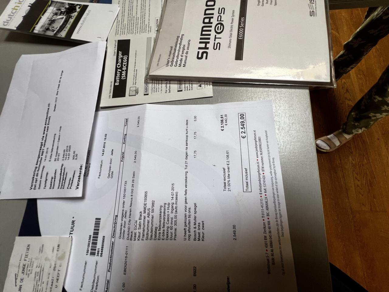 E-bike: Dutch id  + mountainbike + gereedschap etc.