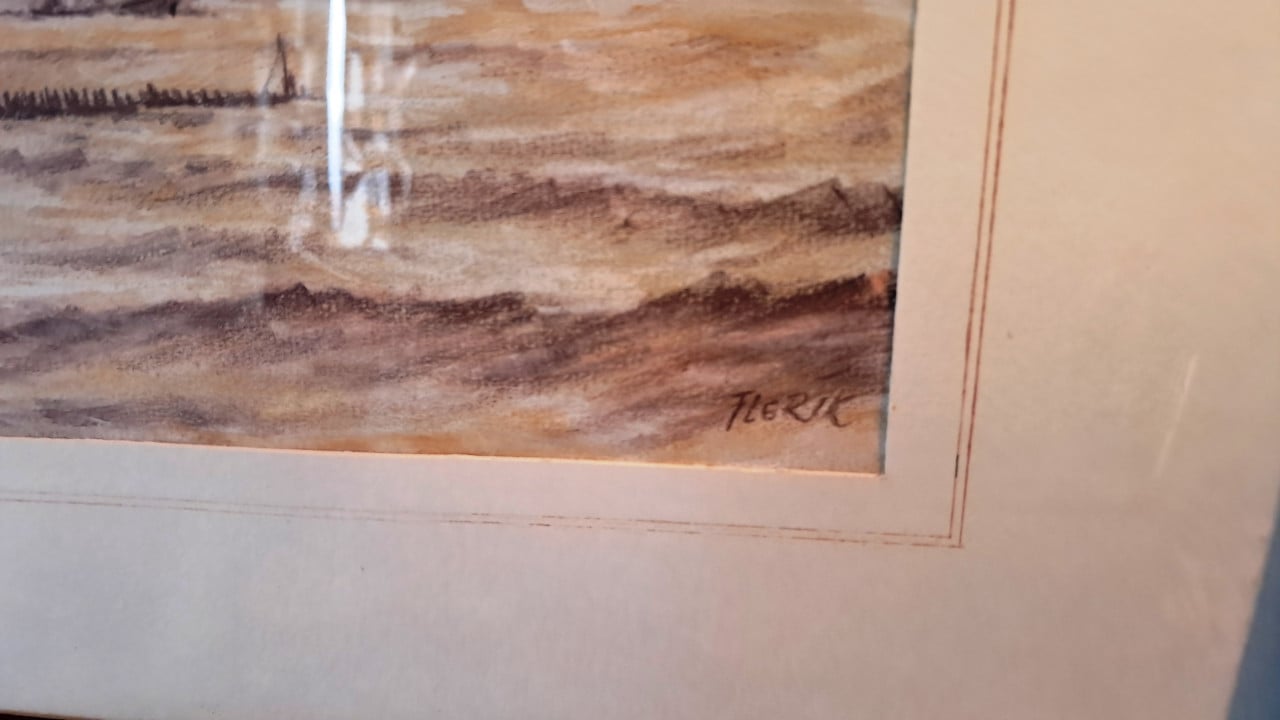 Aquarel gevangentoren Vlissingen