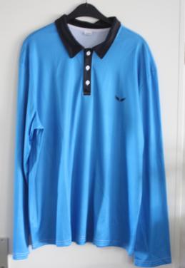 Blauwe polo maat met lange mouwen maat xxl