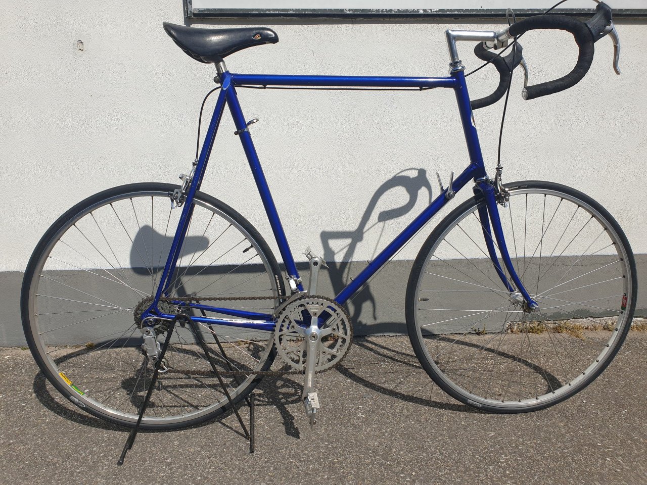 Campanolo racefiets voor hele lange Zeeuw.