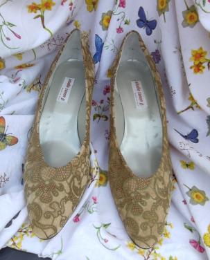 Dames Studio Zanon hoge pumps maat 42.5, groen, zo goed als nieuw