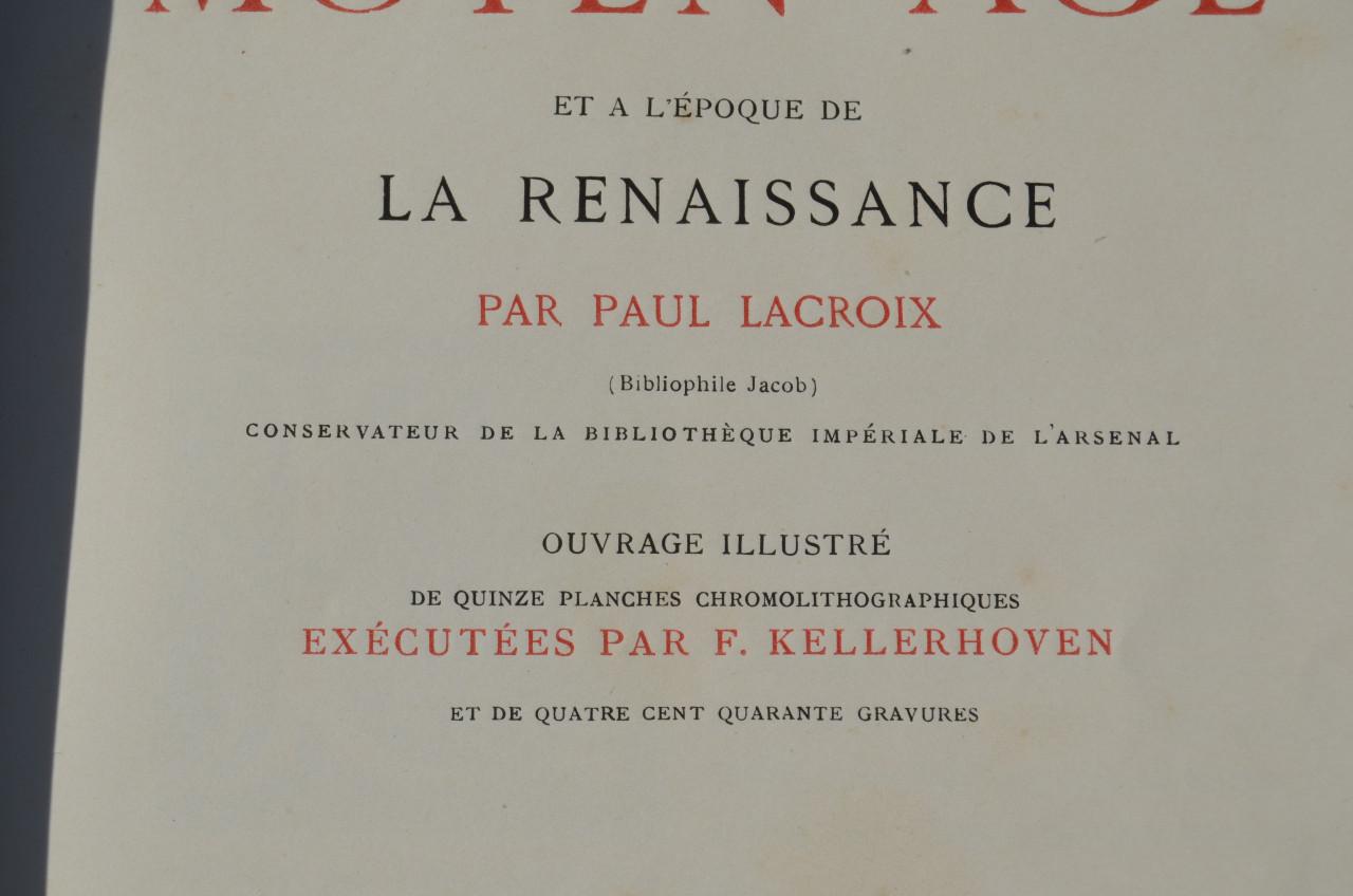 Moeurs usages costumes Moyen age et Renaissance 1871 izgst.