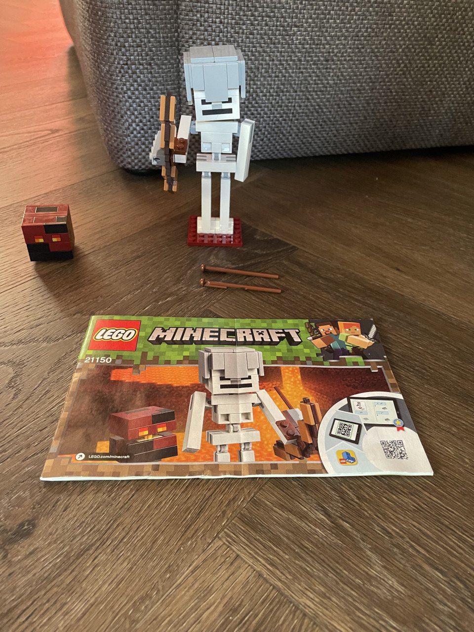 Lego Minecraft: Bigfig skelet met magmakubus 21150
