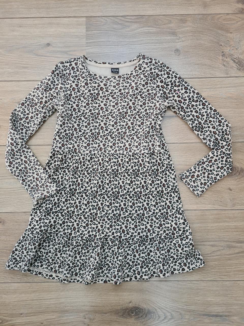 Leopardprint jurk KIDS maat 134/140