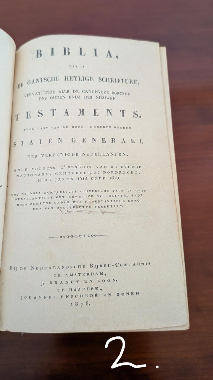 Set van 3 Antieke Bijbels (Statenvertaling) – met Psalmen van Datheen