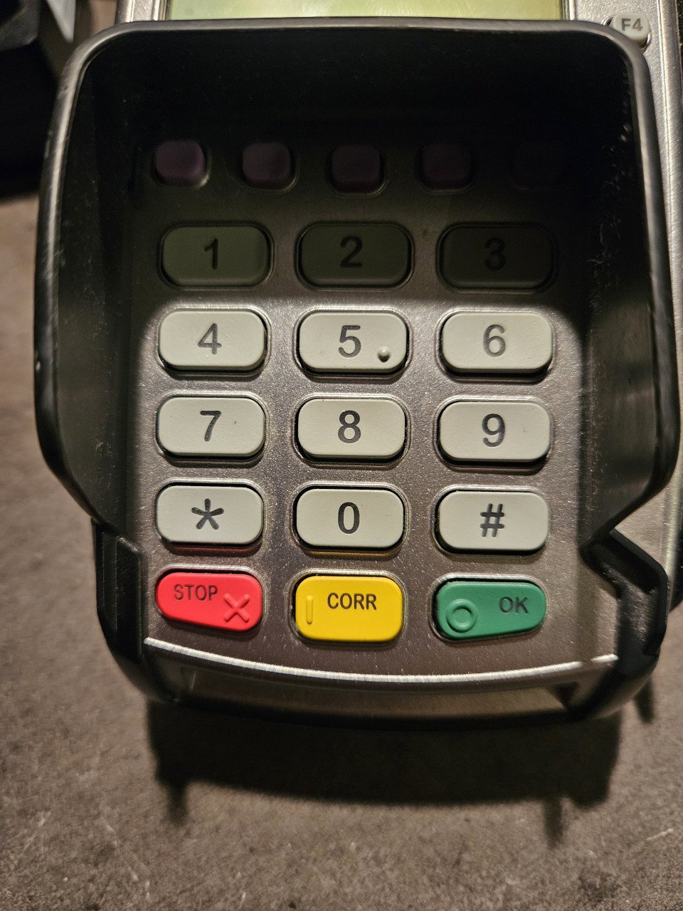 Werkende Verifone VX 520 een veelgebruikte betaalautomaat