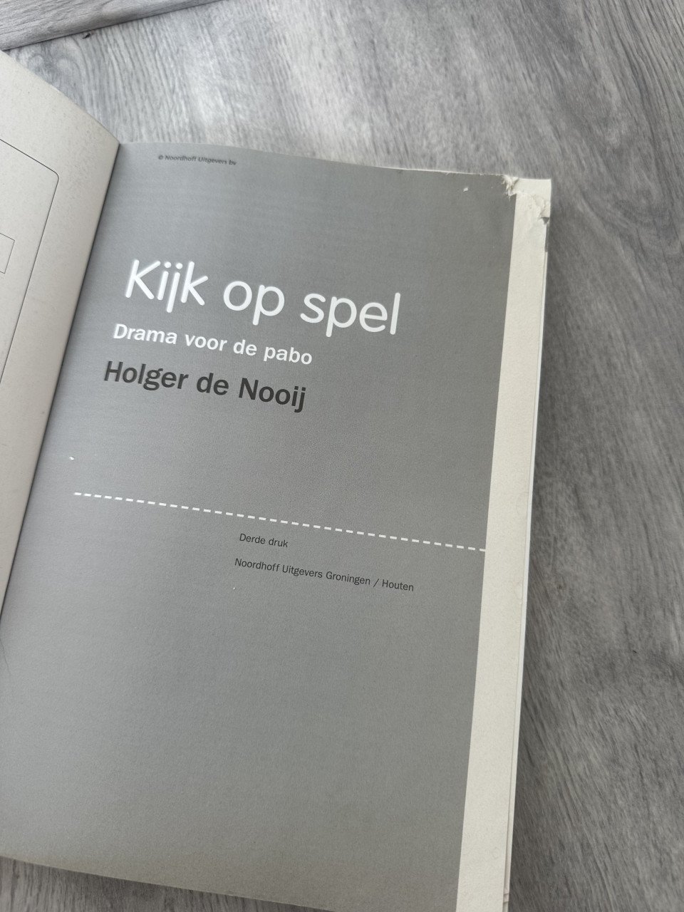 Kijk op spel (drama) - Holger de Nooij