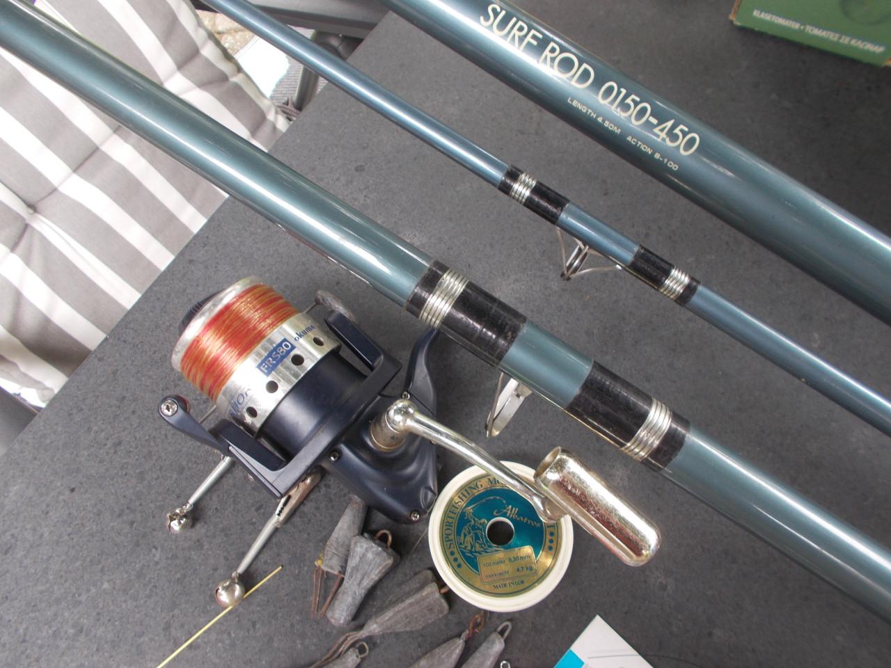 Complete strand / zeehengelset in goede staat