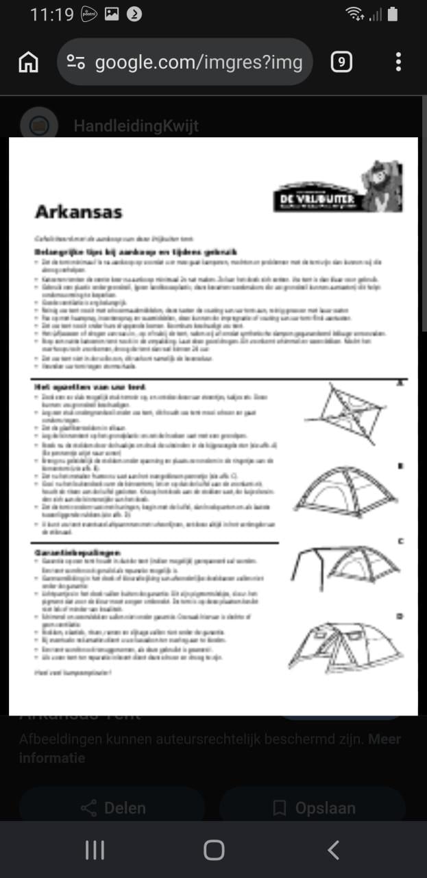 Vrijbuiter arkansas 3 tent. Katoen