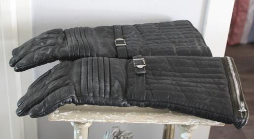 Lederen motorhandschoenen-maat L