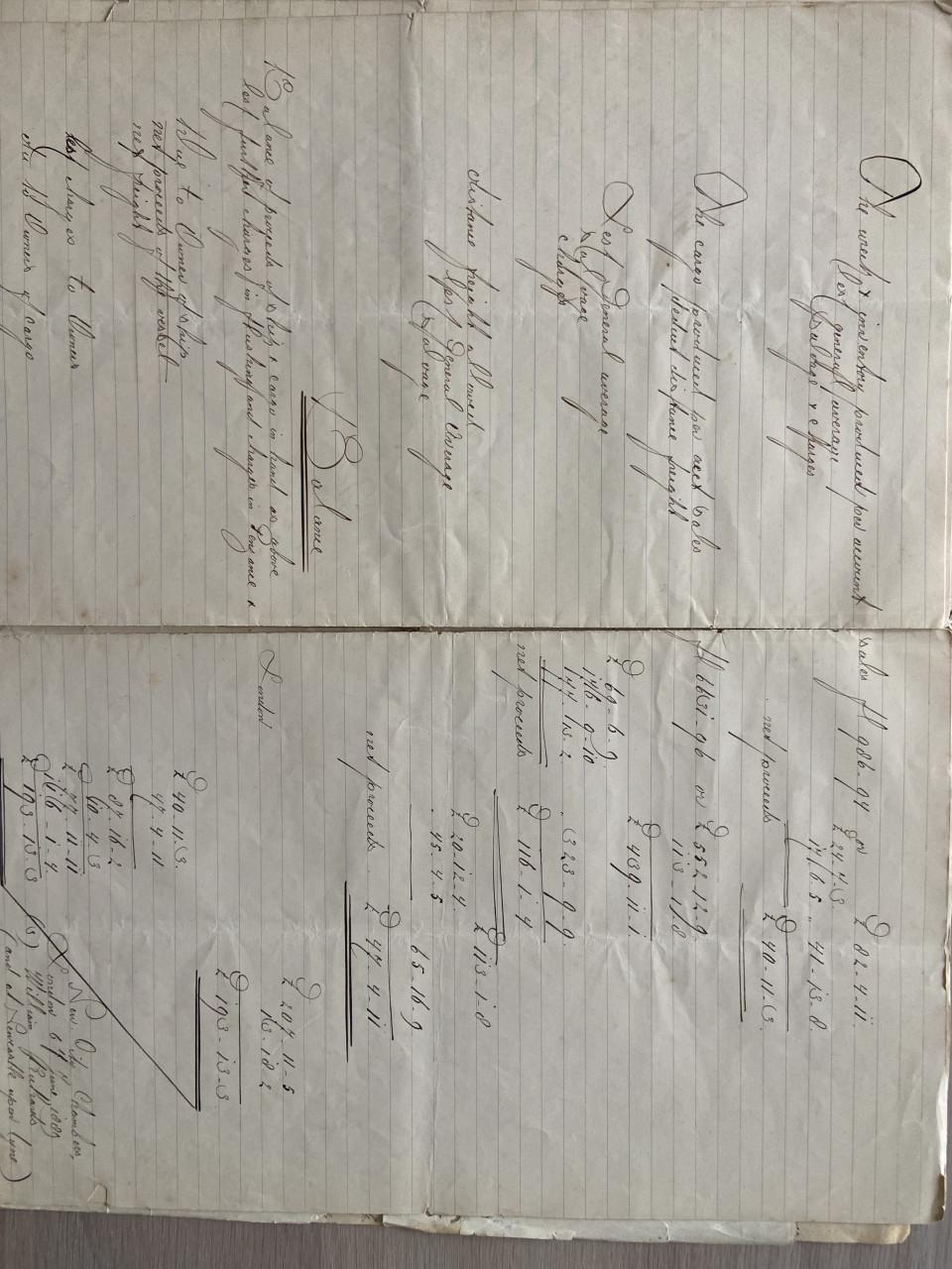 Averij grosse documenten eind 19e eeuw Vlissingen