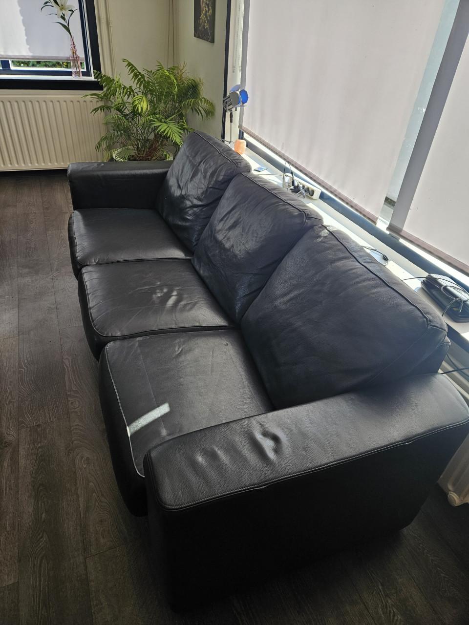 3-zits lederen Bankstel