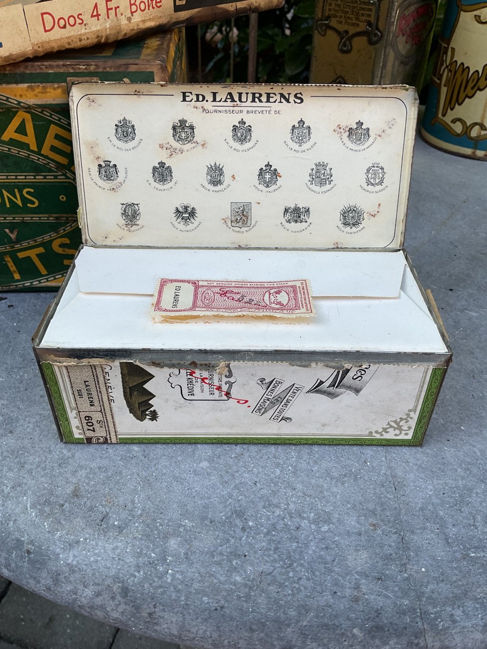 Antiek blik Ed. Laurens Cigarettes