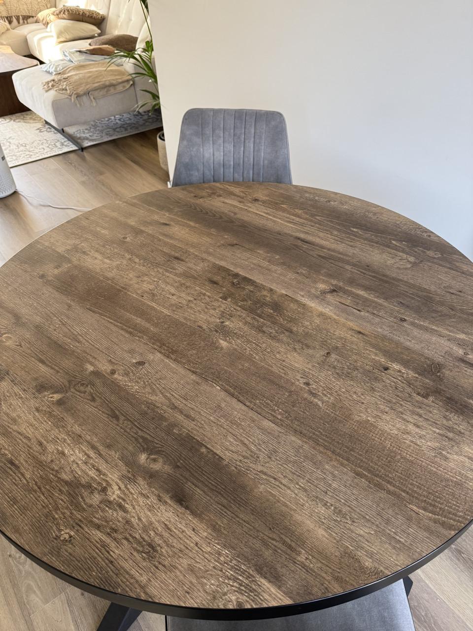 Eettafel mangohout + 4 stoelen