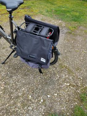 URBAN PROOF Fietstas - 2 x 27,5 liter - zwart/grijs