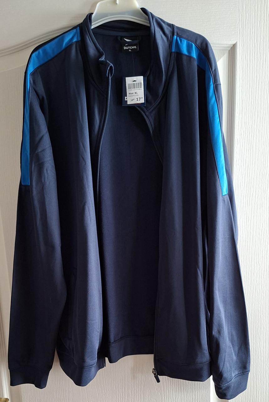 Traingsjack, nieuw mt XL, blauw