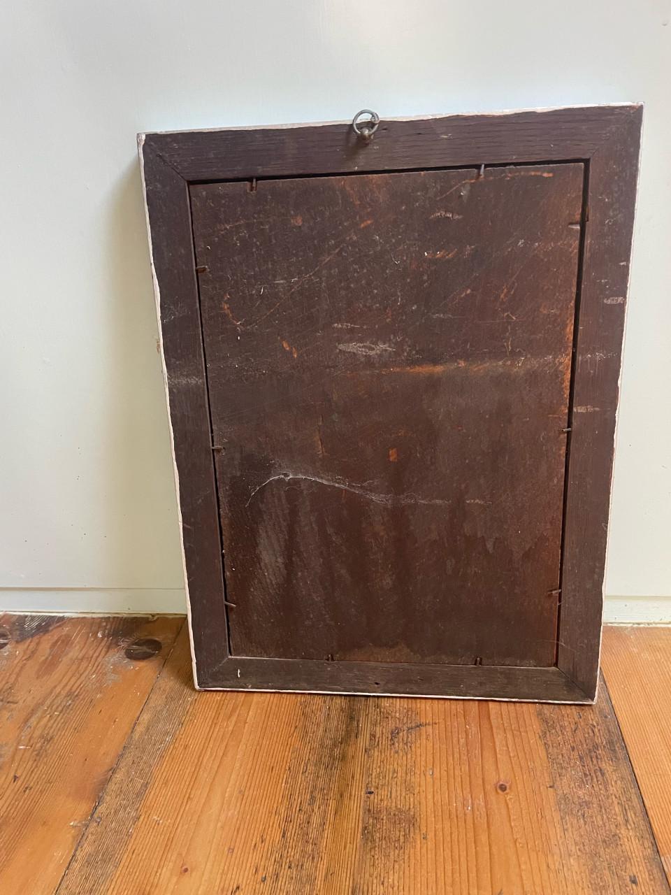 Twee oude spiegels met zilveren houten lijst