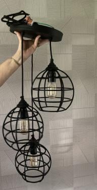 Hanglamp met drie bollen